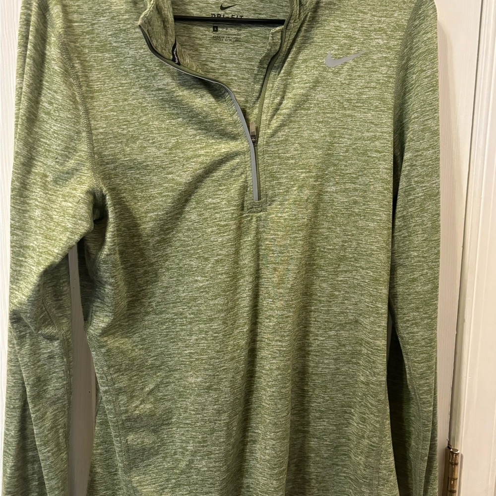 Nike Dri-FIT Heathered Green Quarter Zip